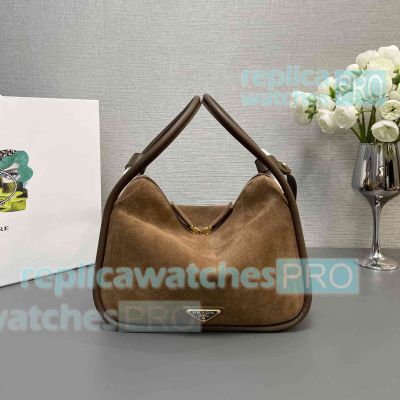 Replica Prada Darling Leather Handbag Caramel Color